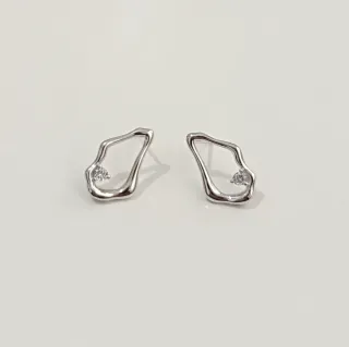 Pendientes plata con circonita