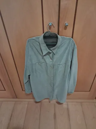 Casaco de camurça verde-oliva