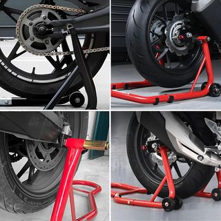 Caballete de moto delantero trasero, adaptador de