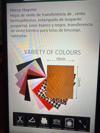 Hojas de vinilo para manualidades