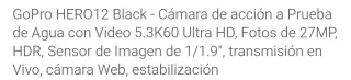 GoPro 12 Black Cámara de Acción