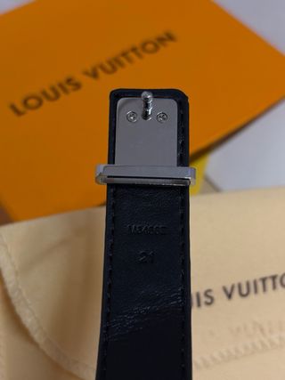 Pulsera Louis Vuitton Slim Negra y Plateada