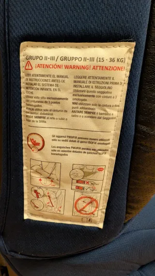 Silla Auto Piku Grupo 2/3 (15-36 Kg)