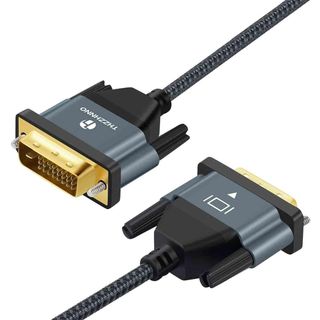 DVI a DVI Cable 2M, Chapado en oro y Trenzado Mach