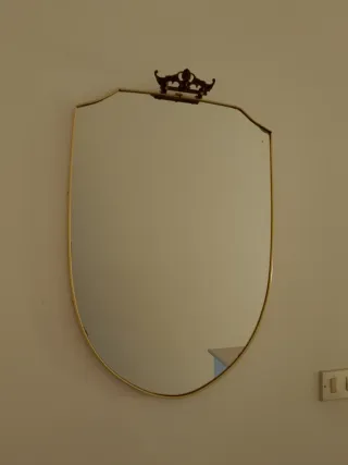 Specchio Vintage con decoro dorato