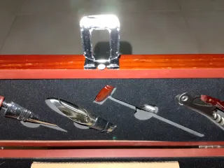 Kit vino legno e metallo