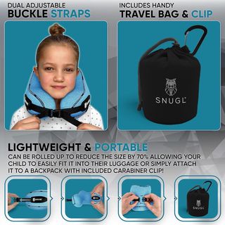 SNUGL Almohada de Viaje Niños | Almohada de Descan