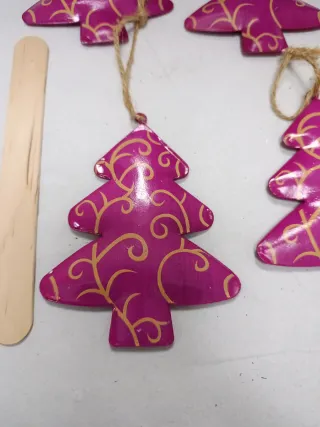 Adornos Navideños Árbol Rosa