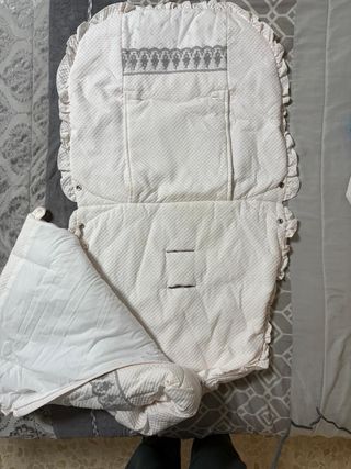 Conjunto para carro bebé rosa