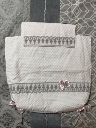 Conjunto para carro bebé rosa