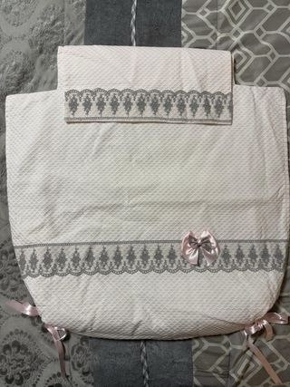 Conjunto para carro bebé rosa