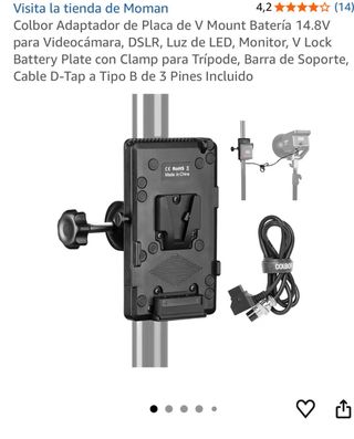 Foco Colbor CL 100M + Batería Moman + V Mount