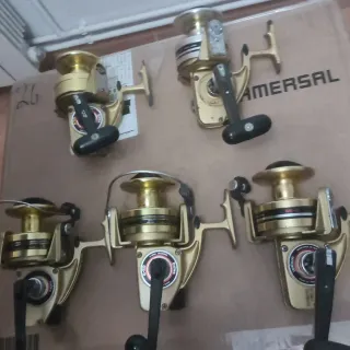 Lote 5 carretes pesca Daiwa GS9 dorados