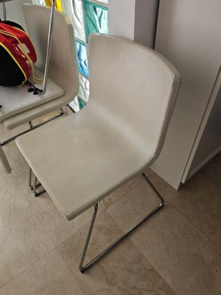 Silla de piel beige Ikea