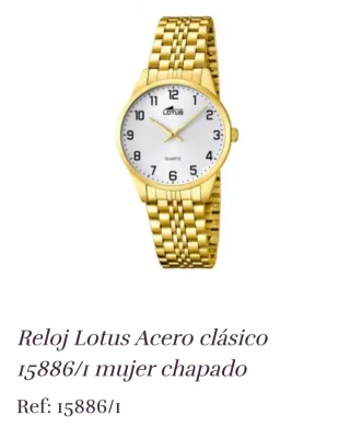 Relojes Lotus Dorados