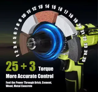 Taladro Atornillador 2 Baterías 21V + Accesorios,