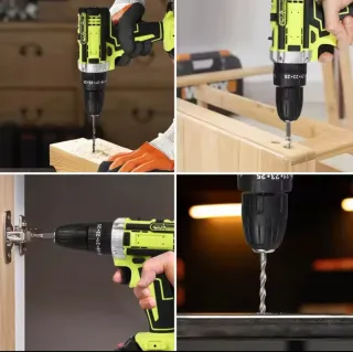 Taladro Atornillador 2 Baterías 21V + Accesorios,