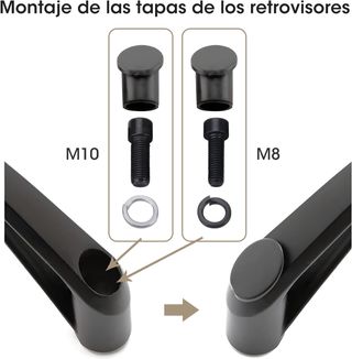Espejos Retrovisores Moto, Retrovisores Moto con T