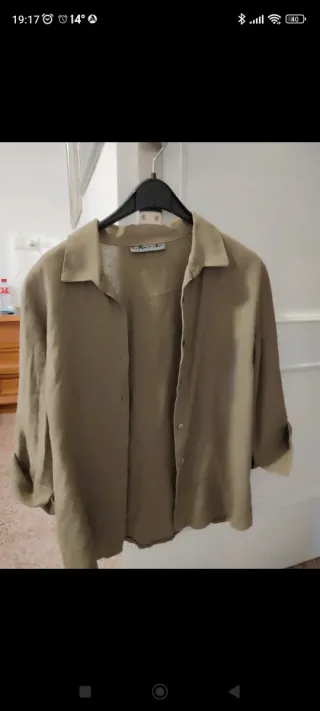 Camisa verde manga pirata