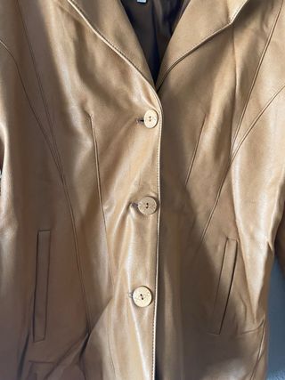 Chaqueta de cuero Laida marrón talla 42