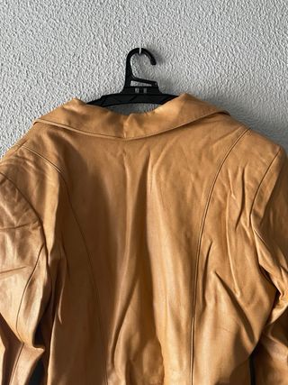 Chaqueta de cuero Laida marrón talla 42