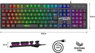 Spirit Of Gamer x Pro K1 | Teclado Gaming Semi Mec