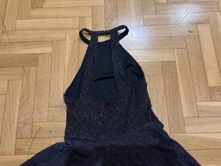 Vestido fiesta negro y plateado