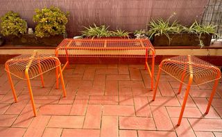 Banco Vasterön y 2 Taburetes Ikea Naranja