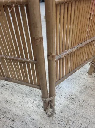 Biombo de bambú natural
