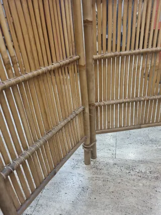 Biombo de bambú natural
