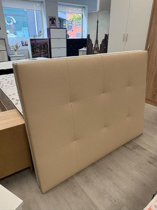 Cabecero polipiel beige