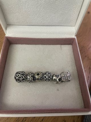 Lote 6 Charms Pandora Plata
