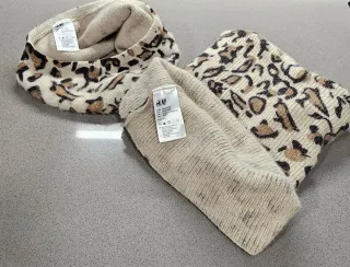 Conjunto Gorro y Bufanda con lana de angora