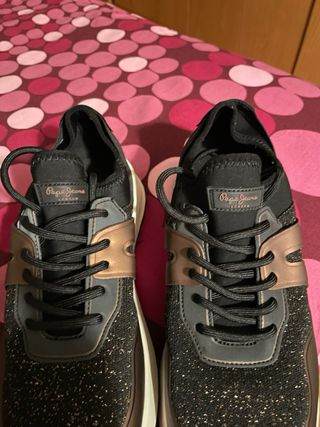 Zapatillas Pepe Jeans Mujer Negras y Marrones