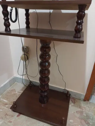 Porta Telefono Vintage Legno