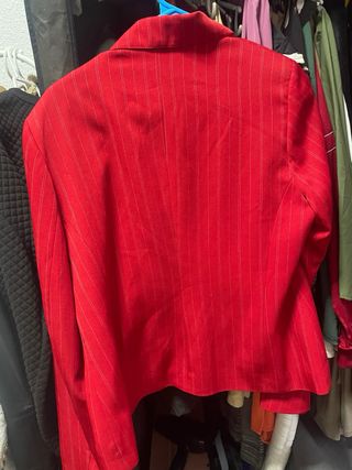 Blazer Rojo Pinstripe Talla M