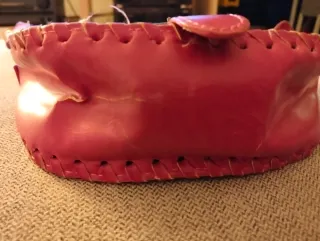 Bolso de piel rosa/morado