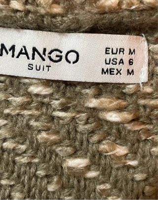 Cárdigan tweed Mango verde talla única