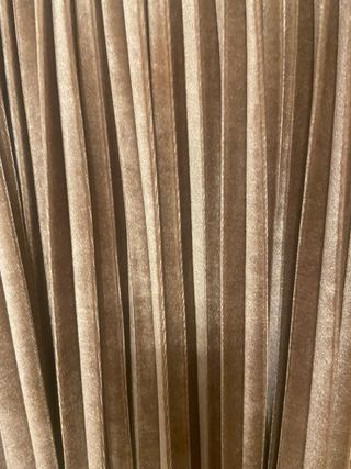 Falda Plisada Terciopelo Marrón/Dorado Talla 36-38