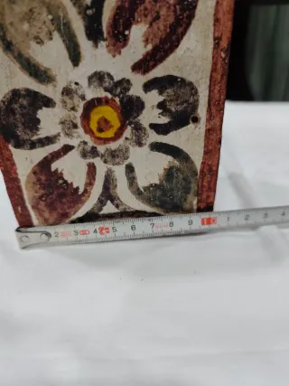 Antiguo retablo peruano madera y escayola