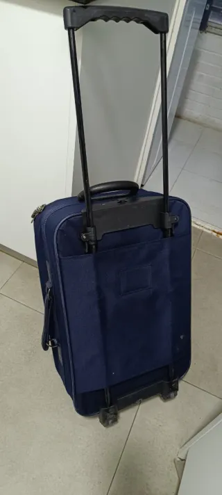 Maleta de viaje 2 ruedas azul y verde