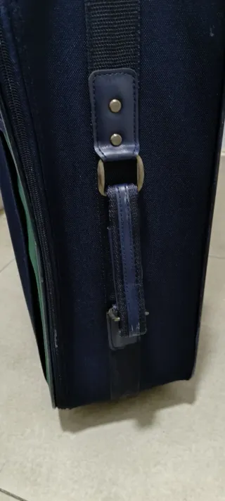 Maleta de viaje 2 ruedas azul y verde