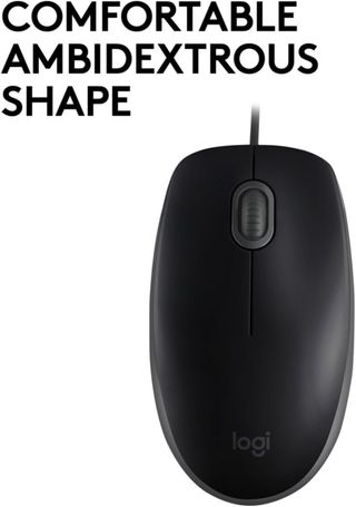 Logitech B110 Kabelgebundene USB-Maus, geräuschlos