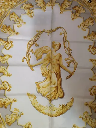 Sciarpa vintage oro e nero