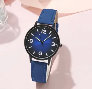 Elegante reloj azul para mujer