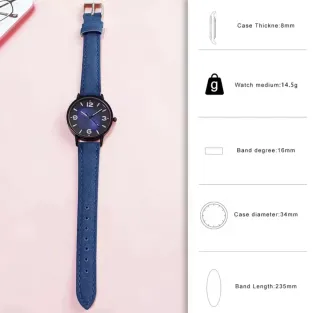 Elegante reloj azul para mujer