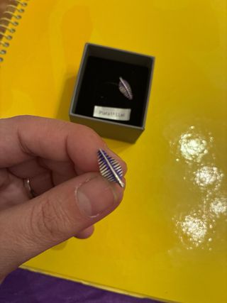 Pendientes Plata Morados Hoja