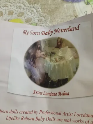 Bambola reborn artista romana con certificato di n