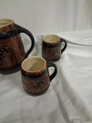 Juego Jarra Cerveza con Vasos Diseño Barril