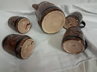 Juego Jarra Cerveza con Vasos Diseño Barril